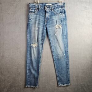 Moussy Vintage Distressed Skinny Jeans Mid Rise Faded Wash Size 27